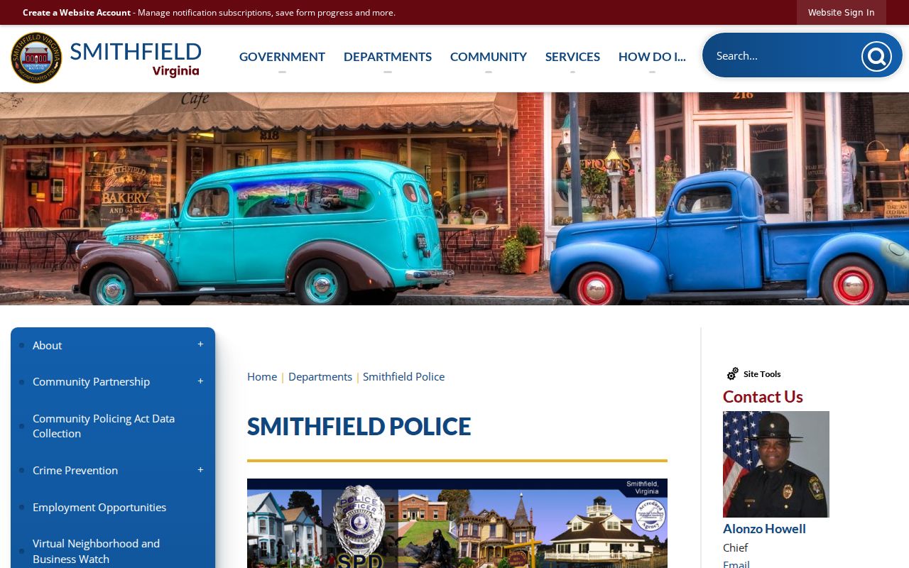 Smithfield criminal history police department records source
